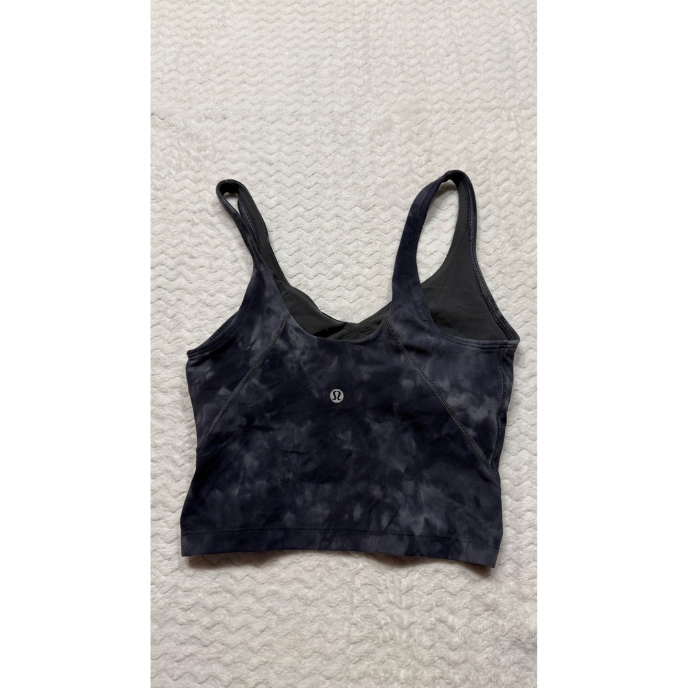 Lululemon Align Tank Top Diamond Dye Graphite Grey Bronze Green Size 4 LW1CUNS